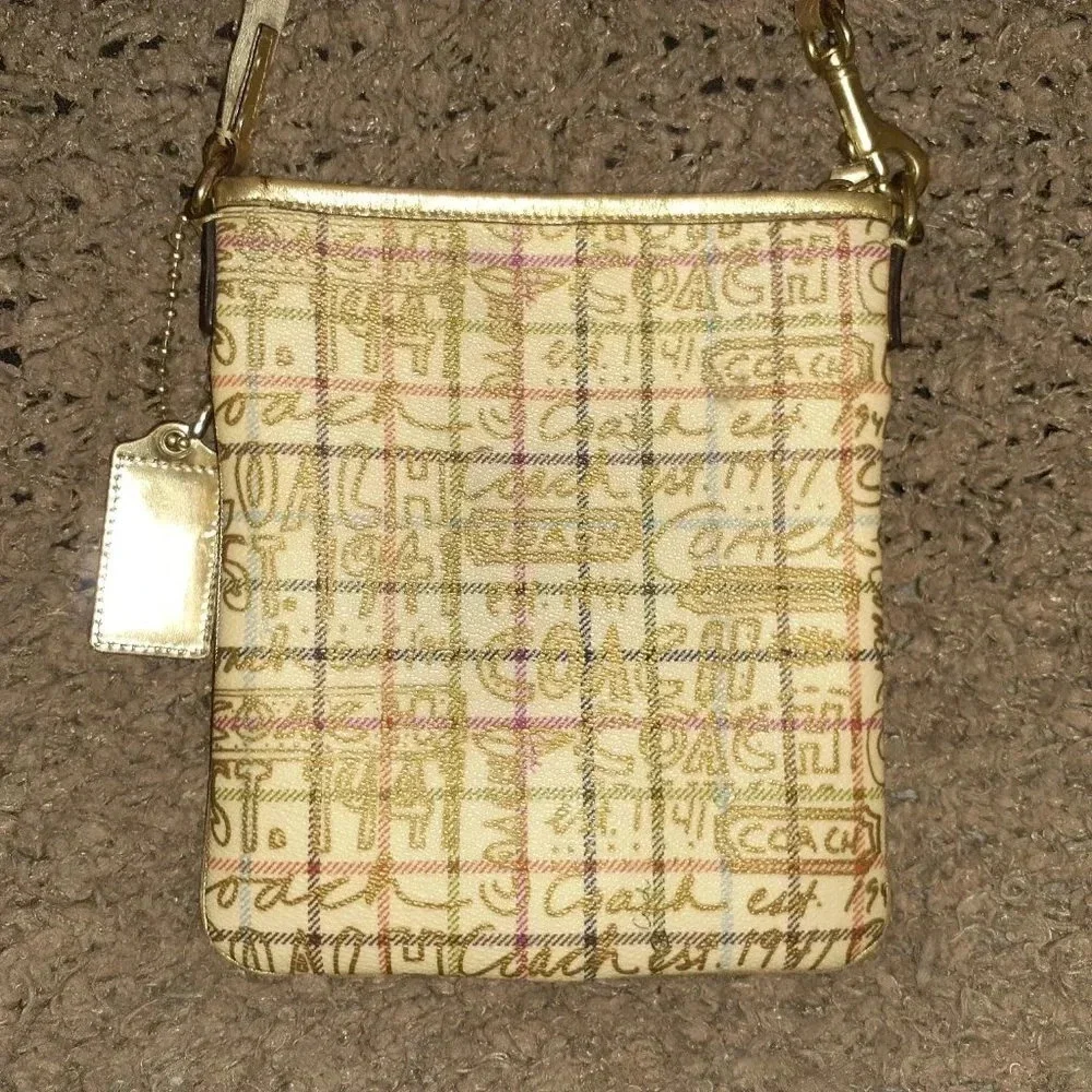 COACH-Chelsea Tattersall Crossbody Messenger Bag-